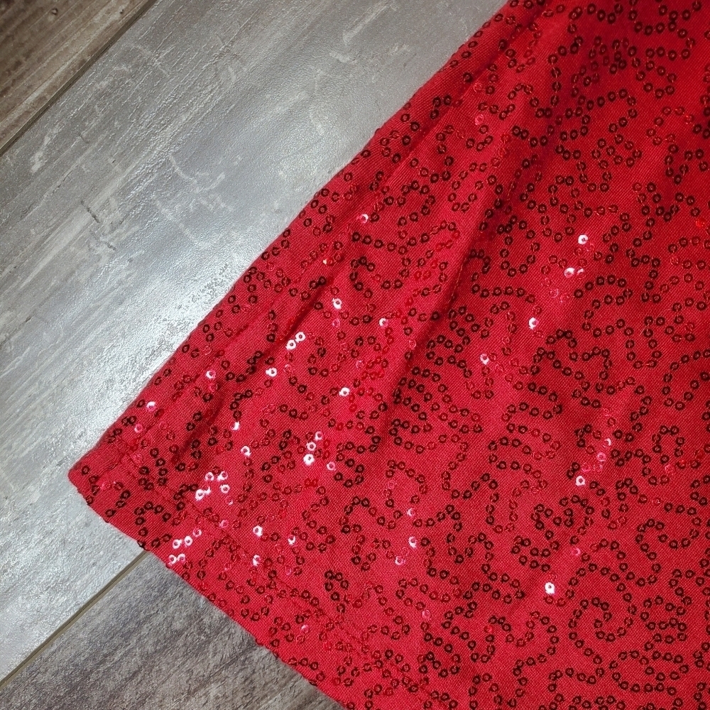 NWT Cato Size Large Women's Red Sequin Fully Lined Tank Top - Picture 10 of 13